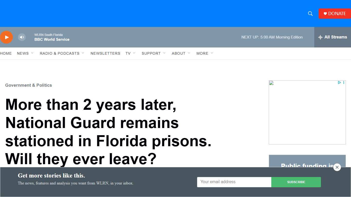 Will National Guard stationed in Florida prisons ever leave? WLRN