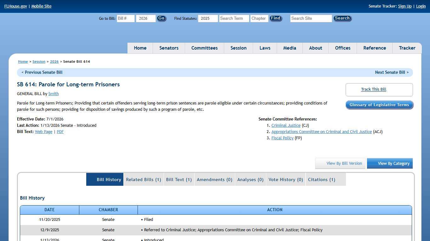 Senate Bill 614 (2026) - The Florida Senate